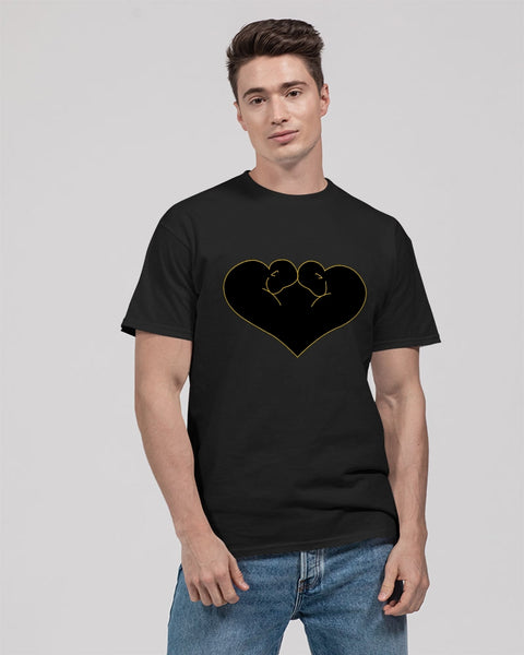 2 Hearts One Love Unisex Heavy Cotton T-Shirt | Gildan
