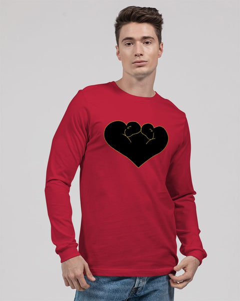 2 Hearts One Love Unisex Jersey Long Sleeve Tee | Bella + Canvas
